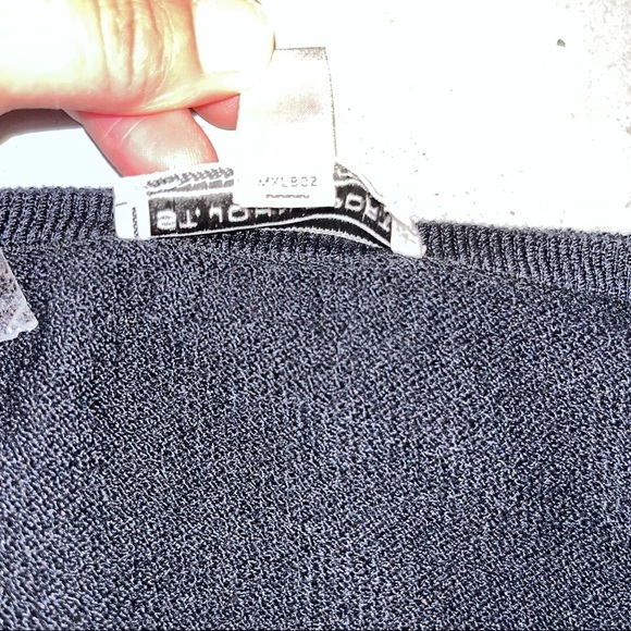 St. John Sport Black V Neck Sweater Top - Picture 7 of 10